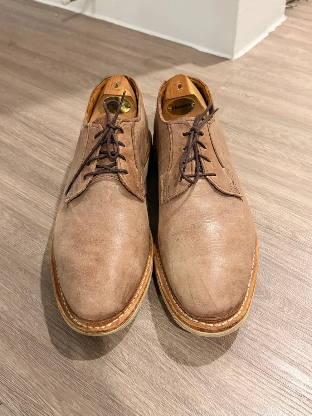 Allen Edmonds Men’s  Cove Drive Tan Lace Up Derby Size 11E Slip Resistant